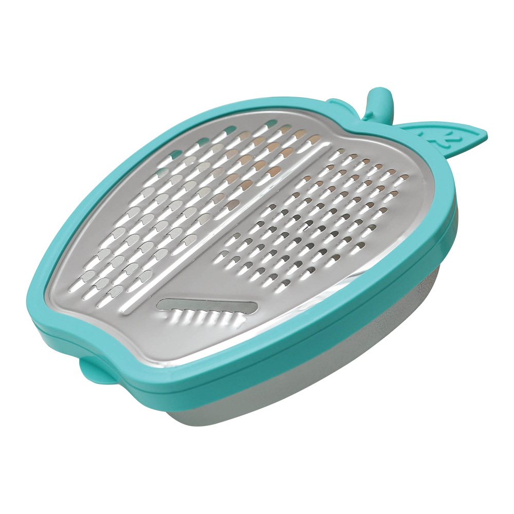 картинка Терка Доляна 647276 с контейнером 20*15*4 см, пластик, нержавеющая сталь, в ассортименте 