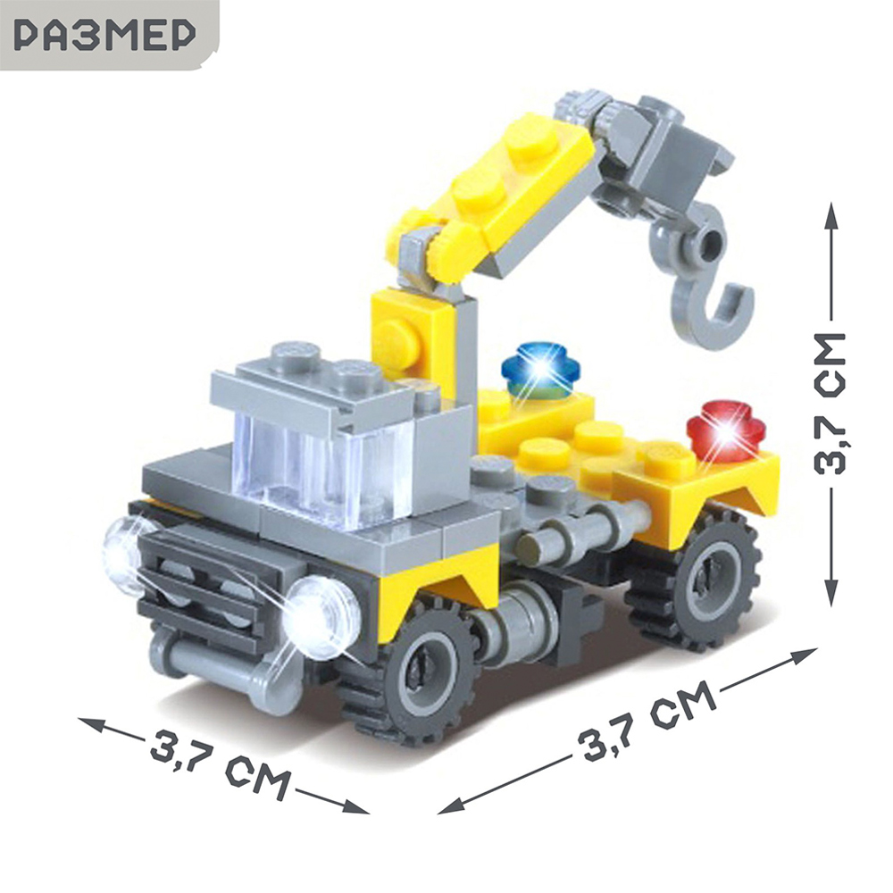 картинка Конструктор 1517577 Миини-кран, 44 детали, пластик 