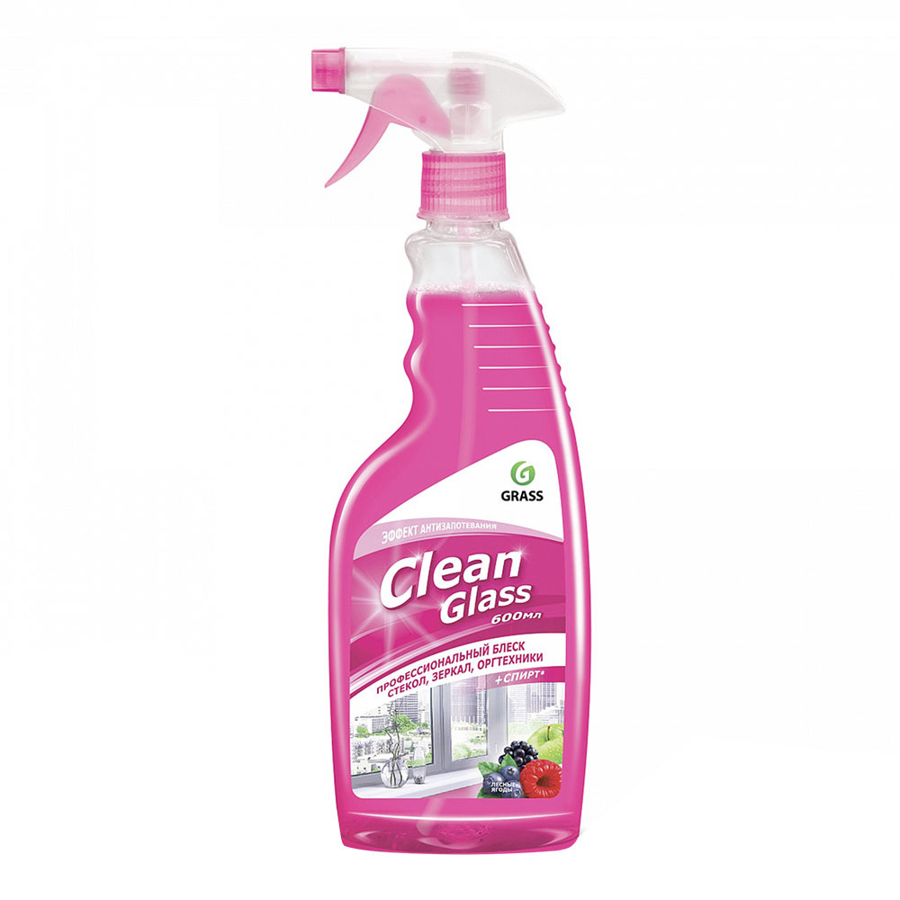 картинка Чистящее средство Grass Clean Glass, для стекол Лесные ягоды, курок, 600 мл 