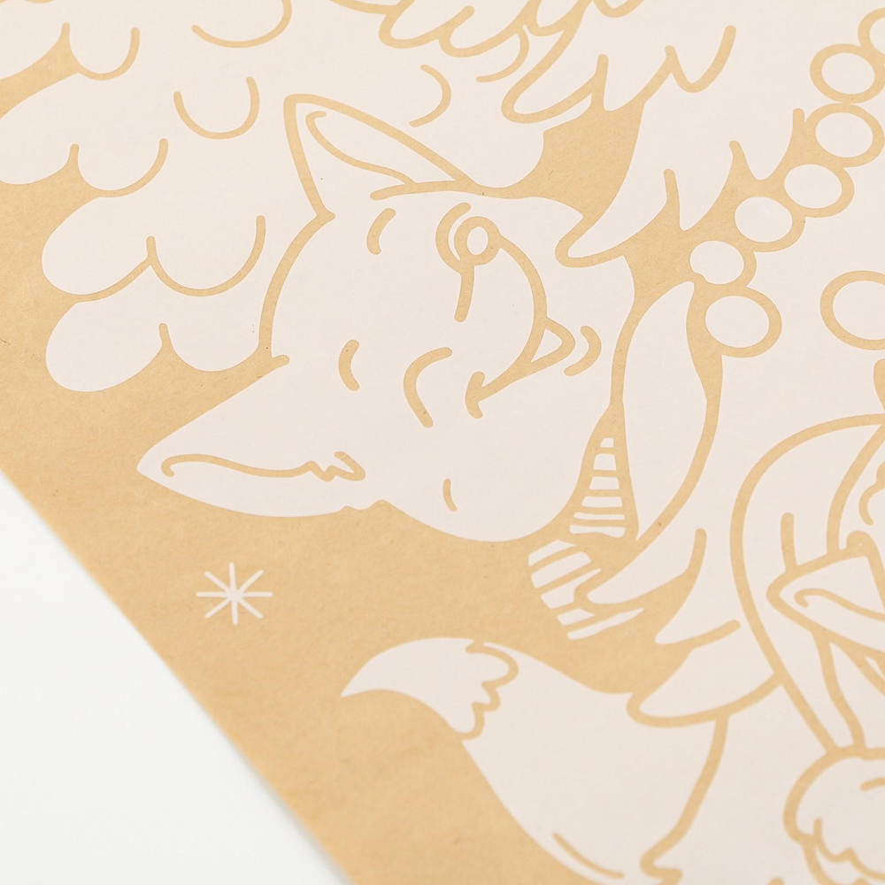 Наклейка на окно 6940006 Зимняя компания, Новый год, многоразовые 33*50 см