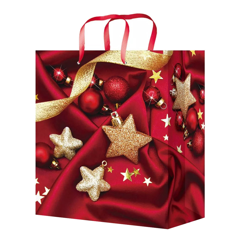 Пакет подарочный M-2376/2377/2378/2379/2380 Новогодний 18*22*10 см, микс