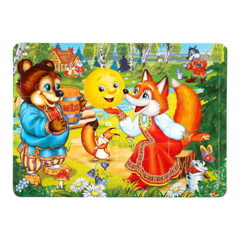 картинка Пазл 4217 Колобок, макси мягкий, 12 элементов 