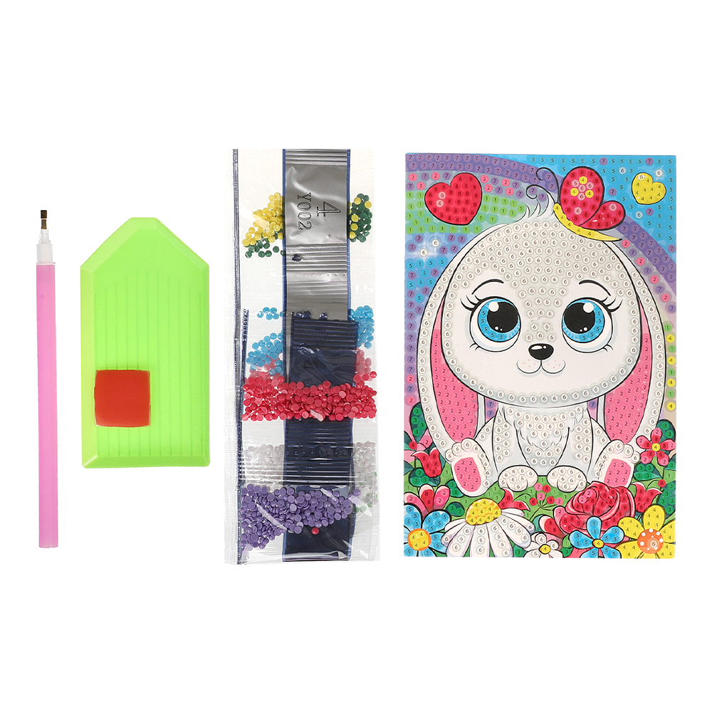 картинка Мозайка MultiArt AM10X15-113779 алмазная, Зайка, 10*15 см 