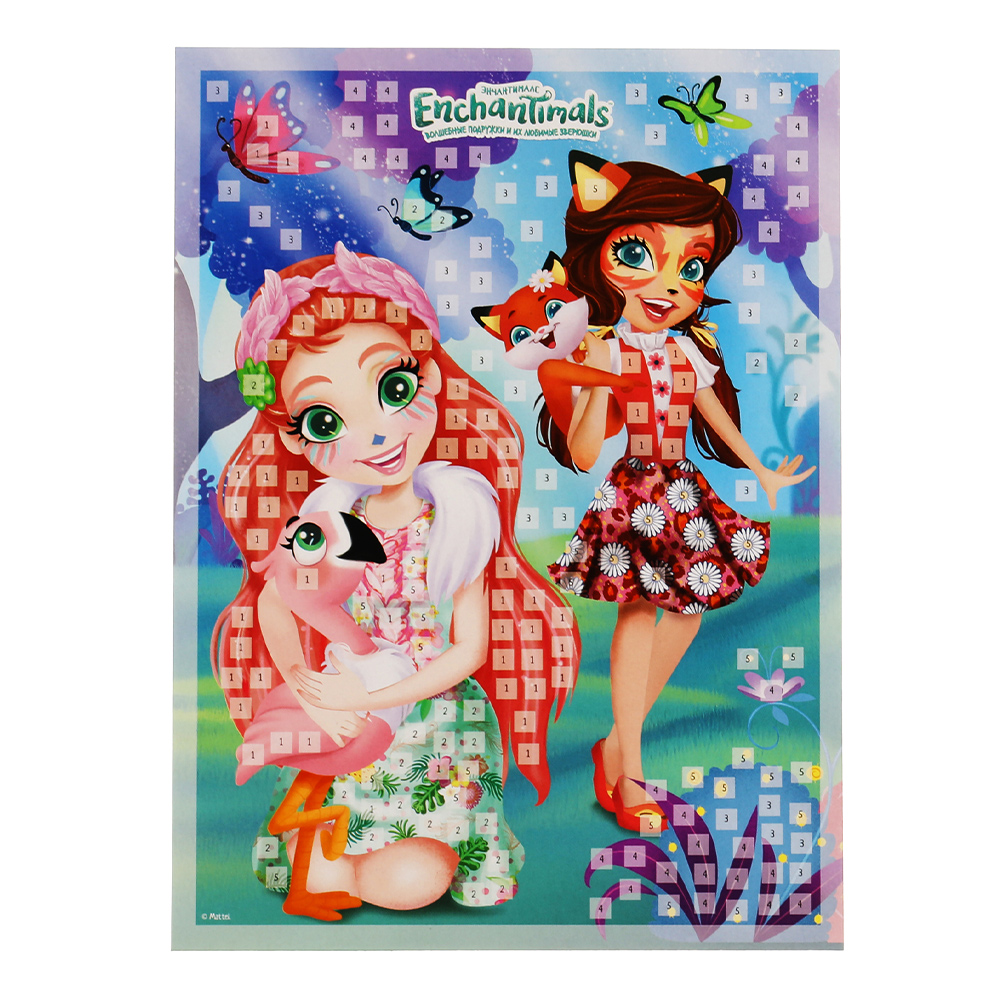 картинка Аппликация MultiArt Энчантималс 306020 мягкая мозаика, 17*23 см 