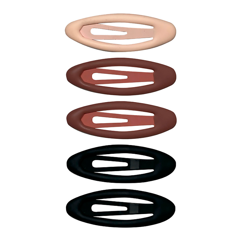 картинка Зажим для волос 457078 Monte Vita, клик-клак, матовые, ассорти, 5 шт 