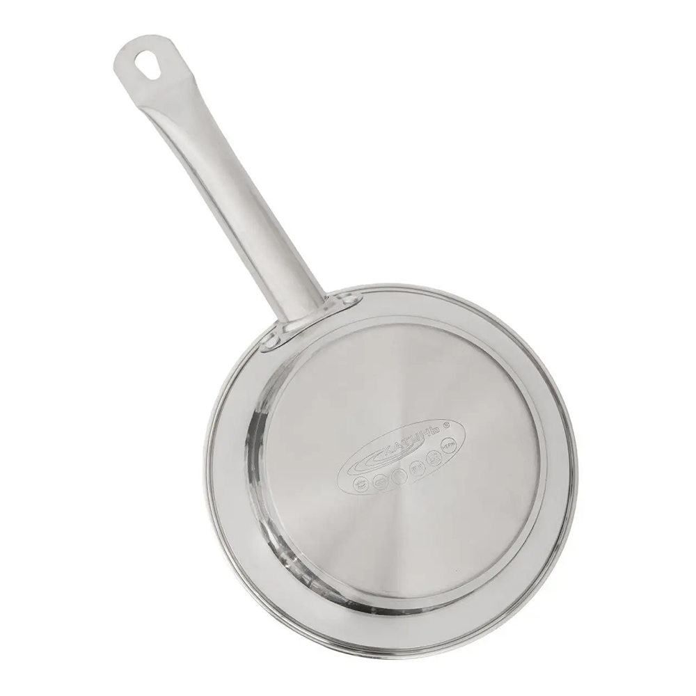 Сковорода КТ-ОБ-СА-22 без крышки, антипригарная, 22 см, нержавеющая сталь