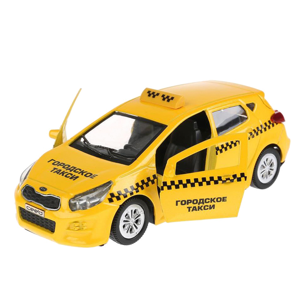 картинка Машина CEED-TAXI Технопарк Kia Ceed Такси, инерционная, 12 см, металл, в ассортименте 