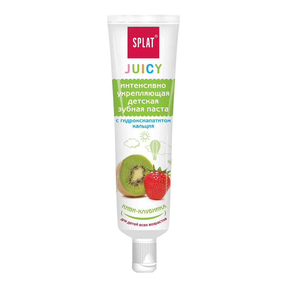 картинка Зубная паста Splat детская Juicy киви-клубника, для всех возрастов, 35 мл 