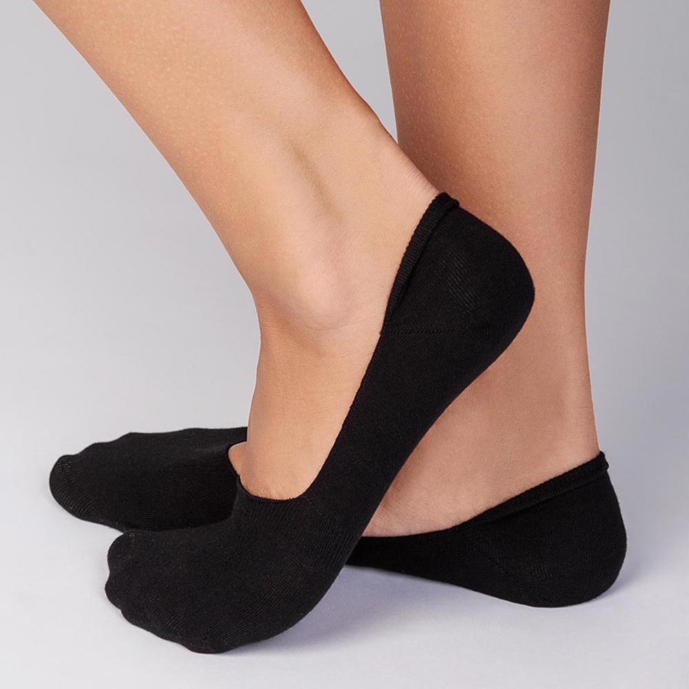 Носки-следки женские Incanto 42 398 хлопковые, с пяткой на силиконе IBD731006, размер 36-38, nero 2