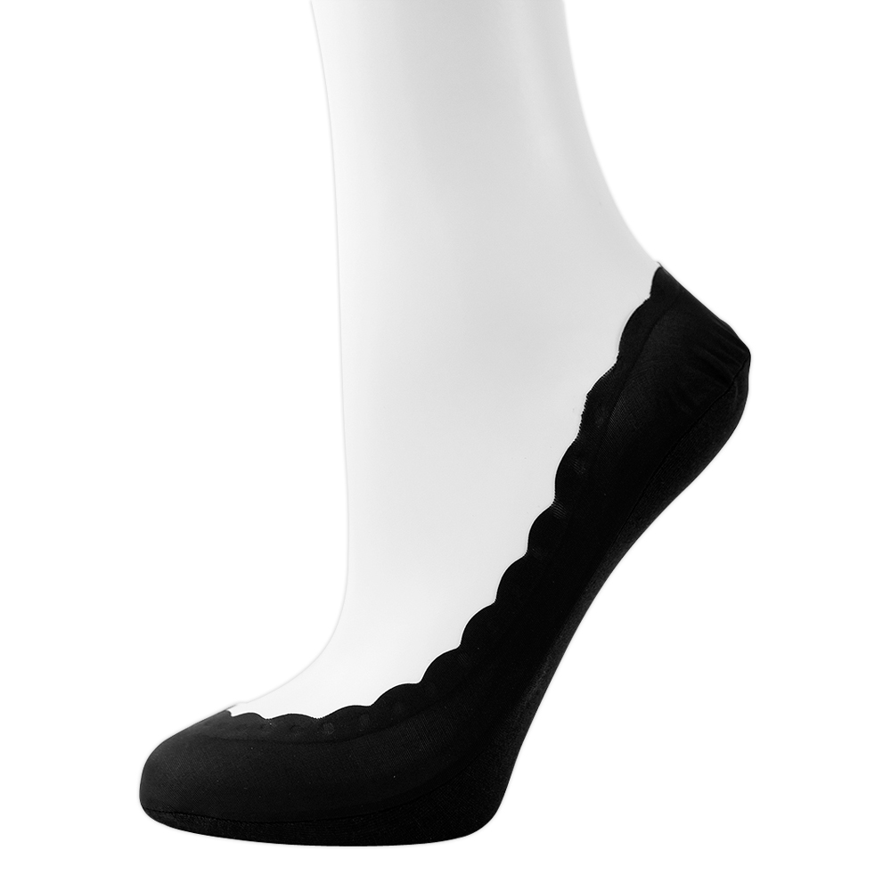 Подследники капроновые Oemen 8015 хлопк. подошва, силикон на пятке, размер 23-25, черный