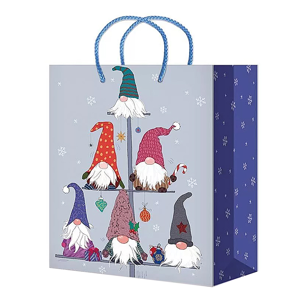 Пакет подарочный М-272/273/274/275/276 новогодний, 5 дизайнов 18*22*10 см, в ассортименте