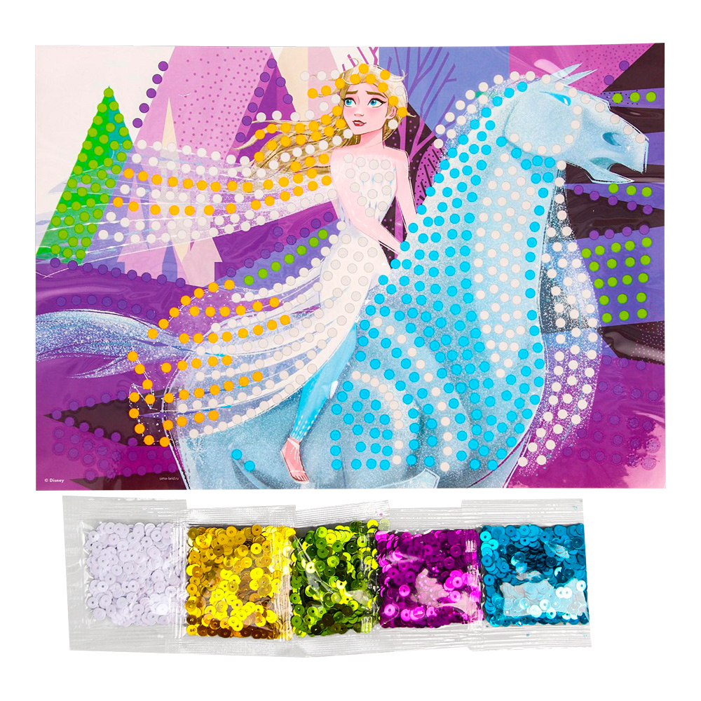 картинка Картина из пайеток 5395293 Холодное сердце:Эльза, 5 цветов 