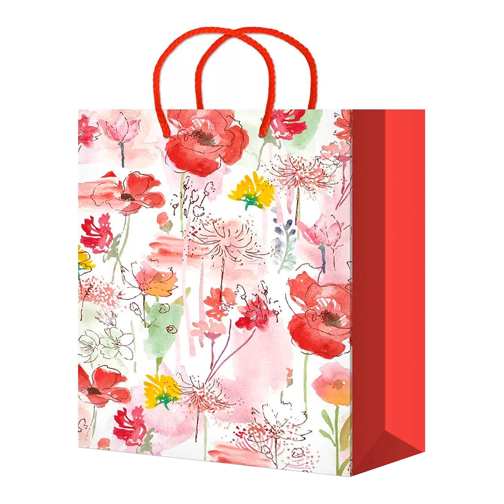 Пакет подарочный MS-626/627/628/629/630 Цветы 14*20*6,5 см, в ассортименте