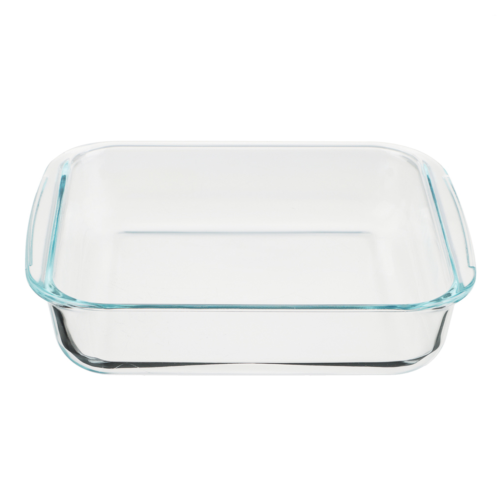 Форма для запекания SATOSHI 825-017 квадратная с ручками, 24.5x21.9x5.1см, стекло жаропрочное, 1,8 л