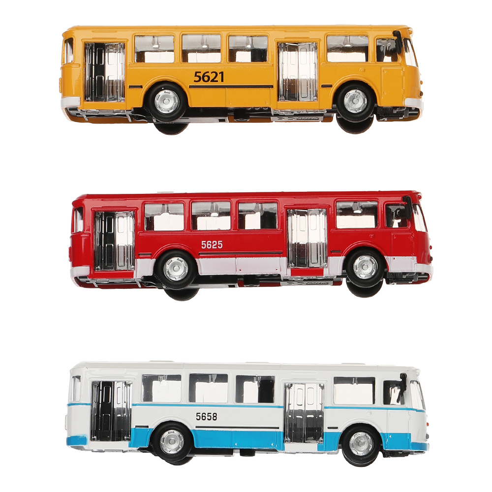 картинка Машина SB-16-57-DB Технопарк Автобус, инерционная, 15 см, металл, в ассортименте 