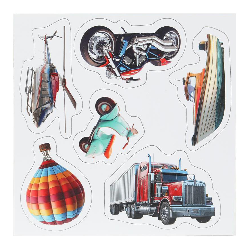 картинка Игра Умные игры Многоразовые липучки 5274 Городской транспорт, в пакете 200*300*5 мм 