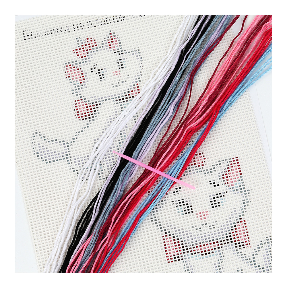 картинка Набор для вышивания MultiArt VSHCAT-125464 Вышиваем крестиком, Кошечка Мари, 6+, 21*15 см 