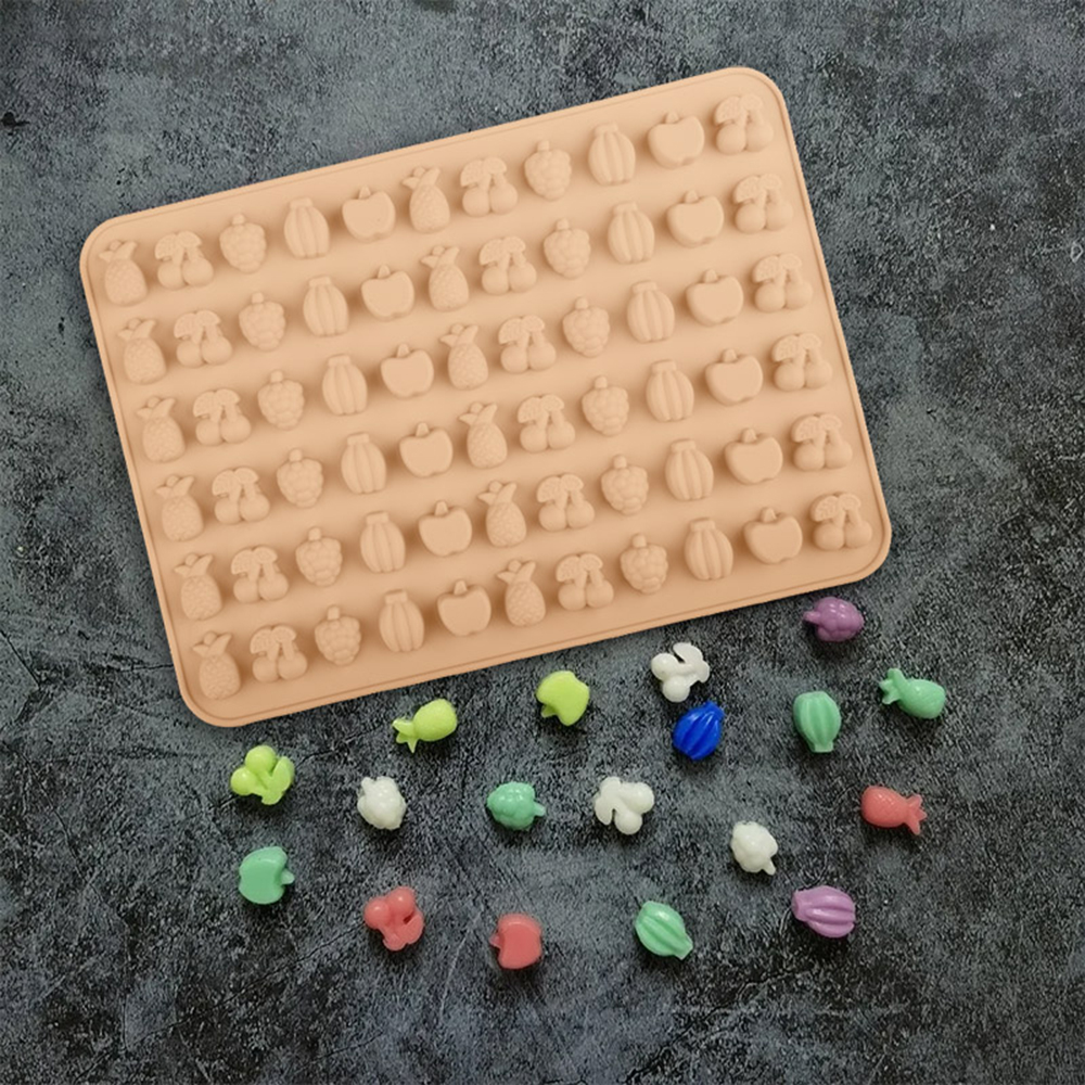 картинка Форма для льда Mallony 107660 Perfetto, фигурная, 66 ячеек 21*15*0,8 см, силикон, бежевый 