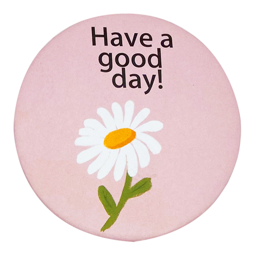 картинка Зеркало 4649 карманное,круглое, Ромашки 7 см 