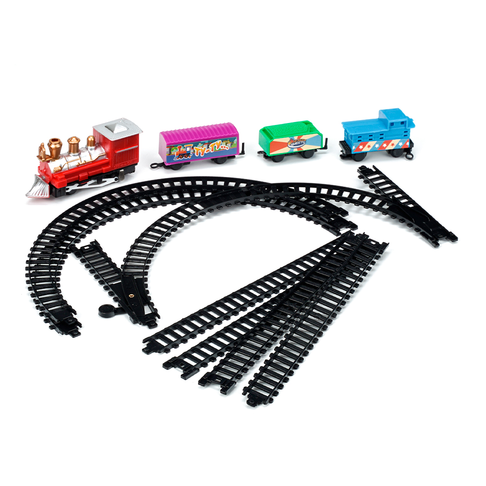 картинка Игрушка 2007B044-R (96) Играем вместе Железная дорога, 11 предметов в наборе, 185 см, пластик 