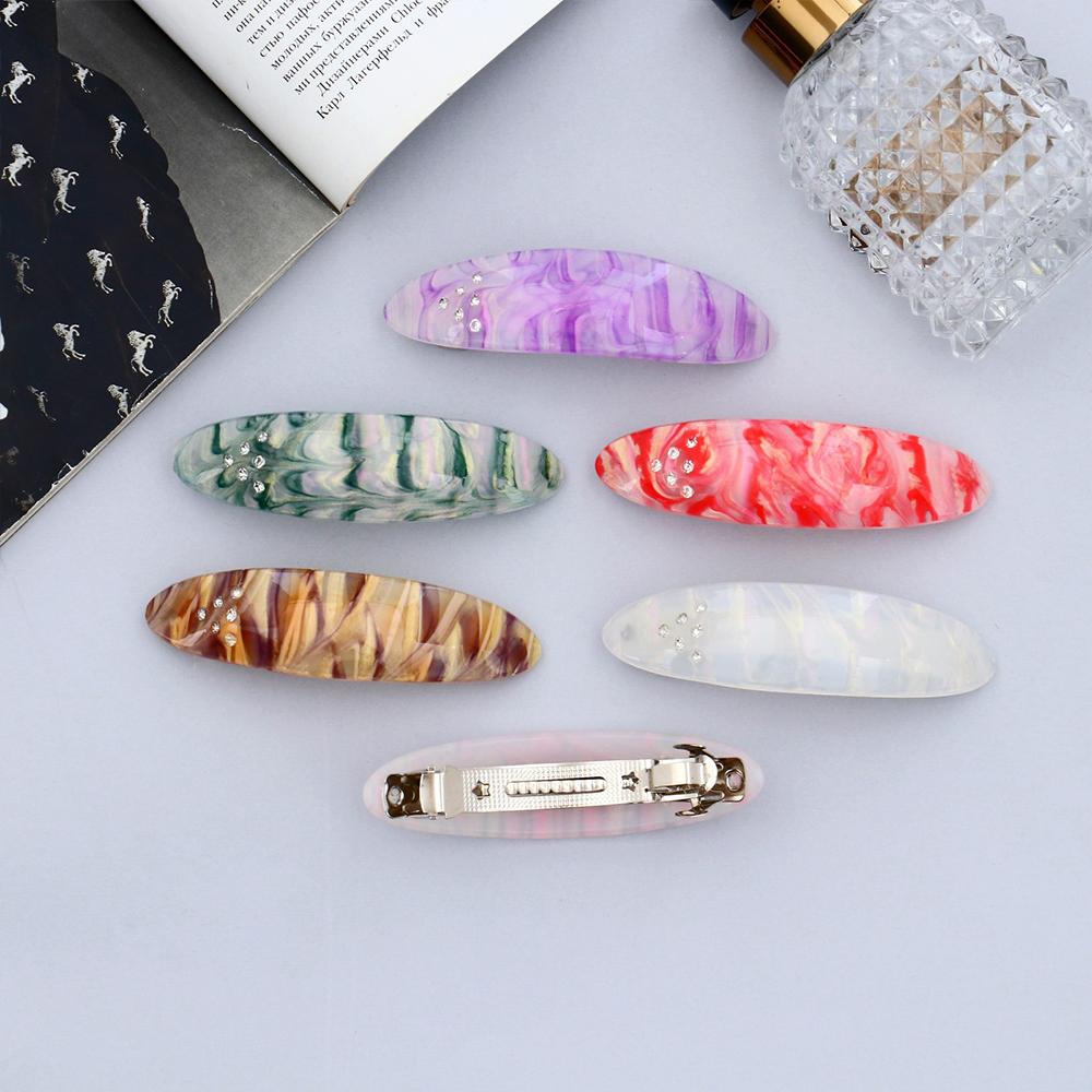 картинка Заколка-автомат для волос 9708957 Адель, разводы, 9 см, в ассортименте 