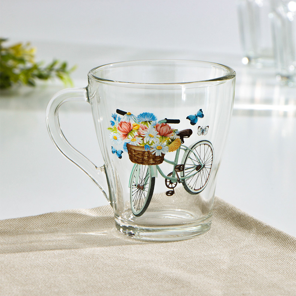 Кружка стеклянная 9750847 грация, Романтика, стекло, 250 мл