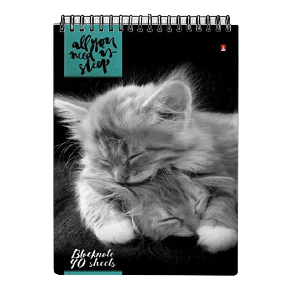 Блокнот Альт 111287 А5 гребень, клетка, Кошки (5 видов), 40 листов