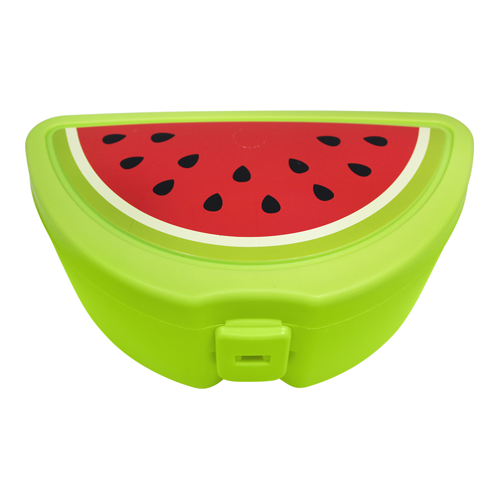 картинка Контейнер пластиковый G-498-W Ланч бокс с ложкой и вилкой, сополимер полипропилена, Арбуз 