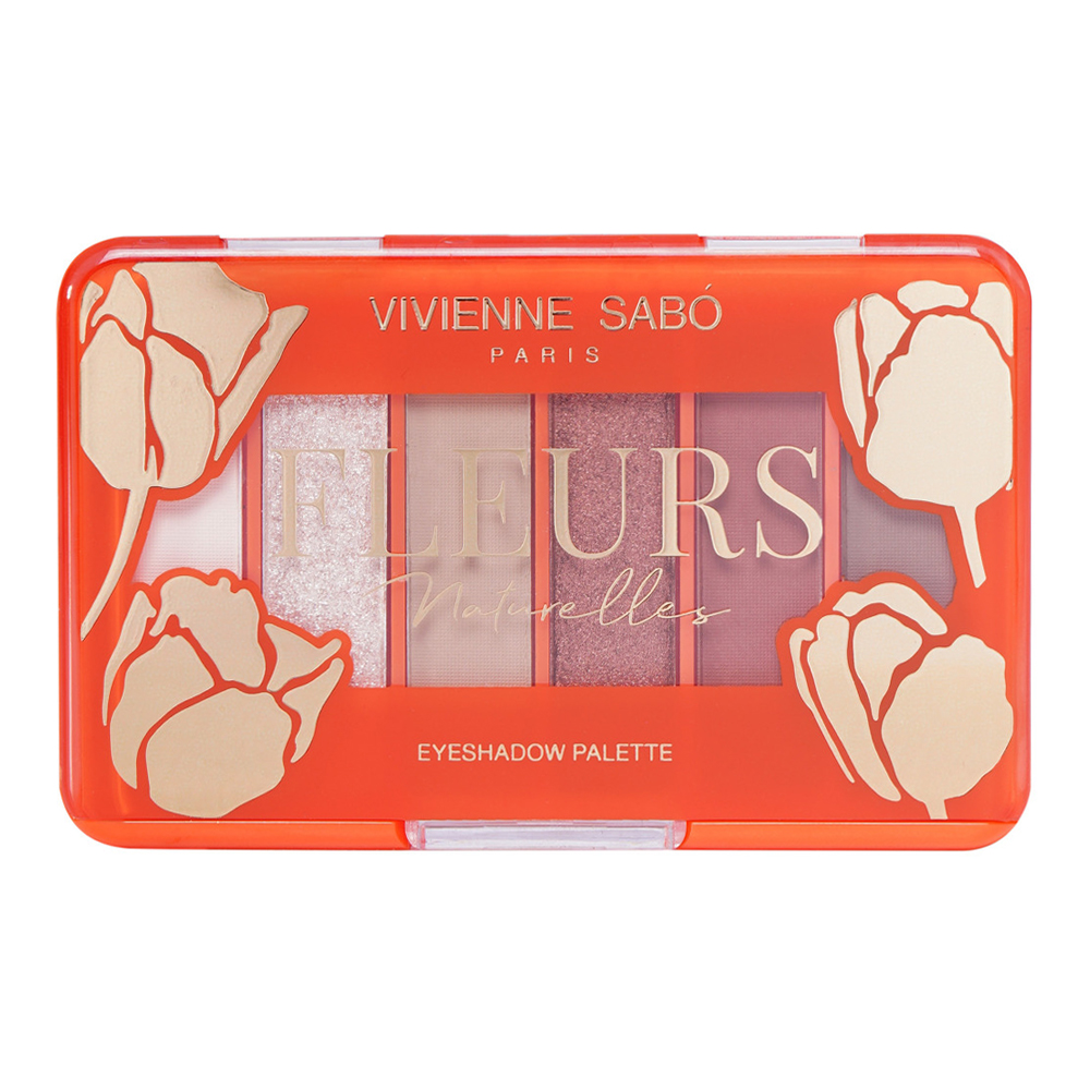 картинка Тени для век Vivienne Sabo Palette d'ombres a paupieres Fleurs naturelles палетка 6 оттенков, Tulipe, тон 02 