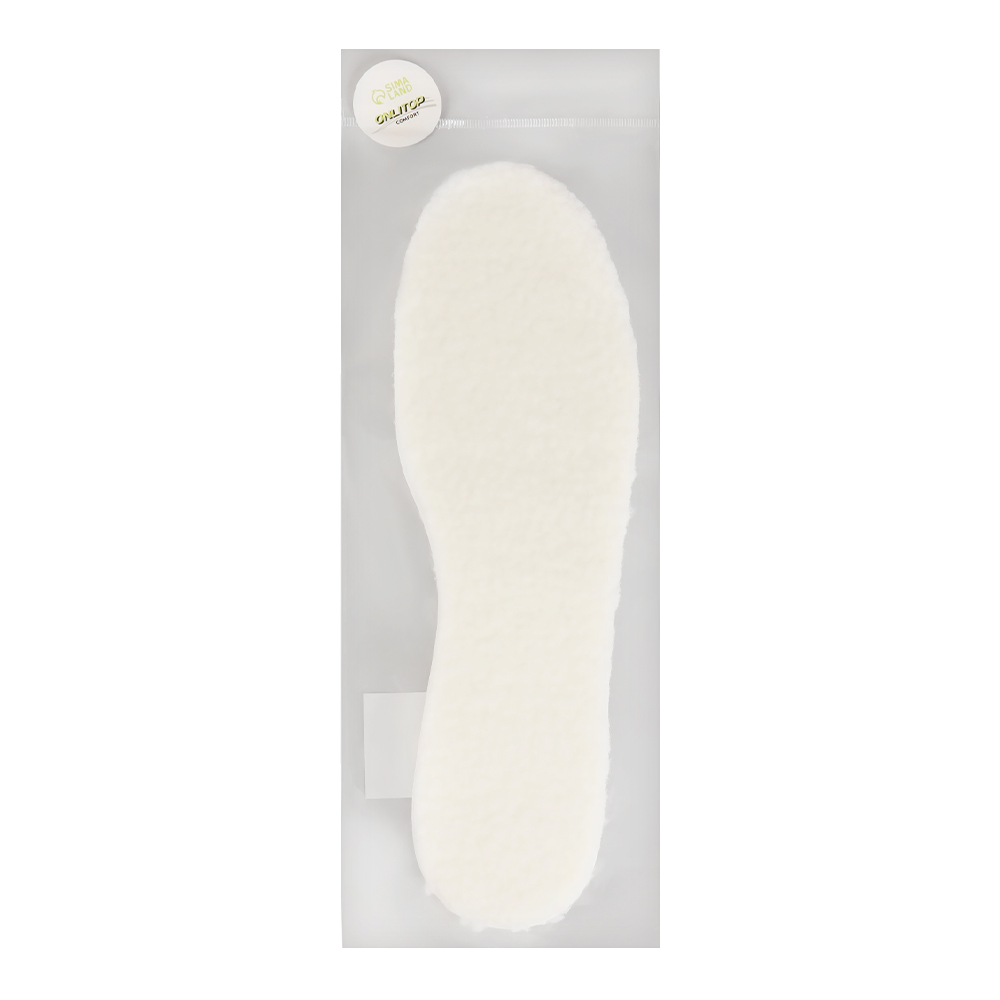 картинка Стельки для обуви 3549347 универсальные,утепленные,трехслойные, размер 36-46, белый 