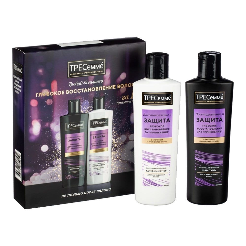 картинка Набор подарочный Tresemme Восстановление (шампунь 230 мл + кондиционер для волос 230 мл), женский 