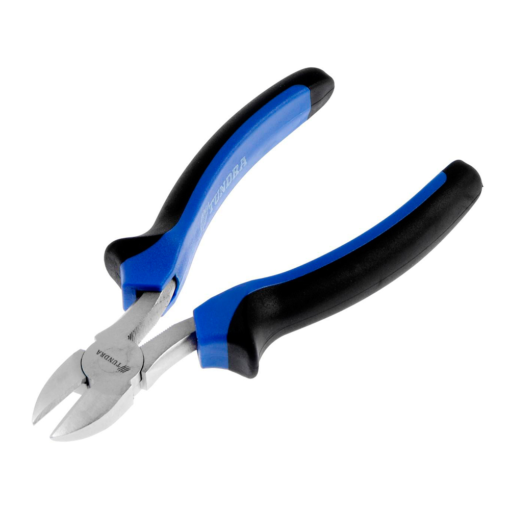 картинка Бокорезы TUNDRA 881650 никелированные, двухкомпонентные рукоятки, 160 мм 