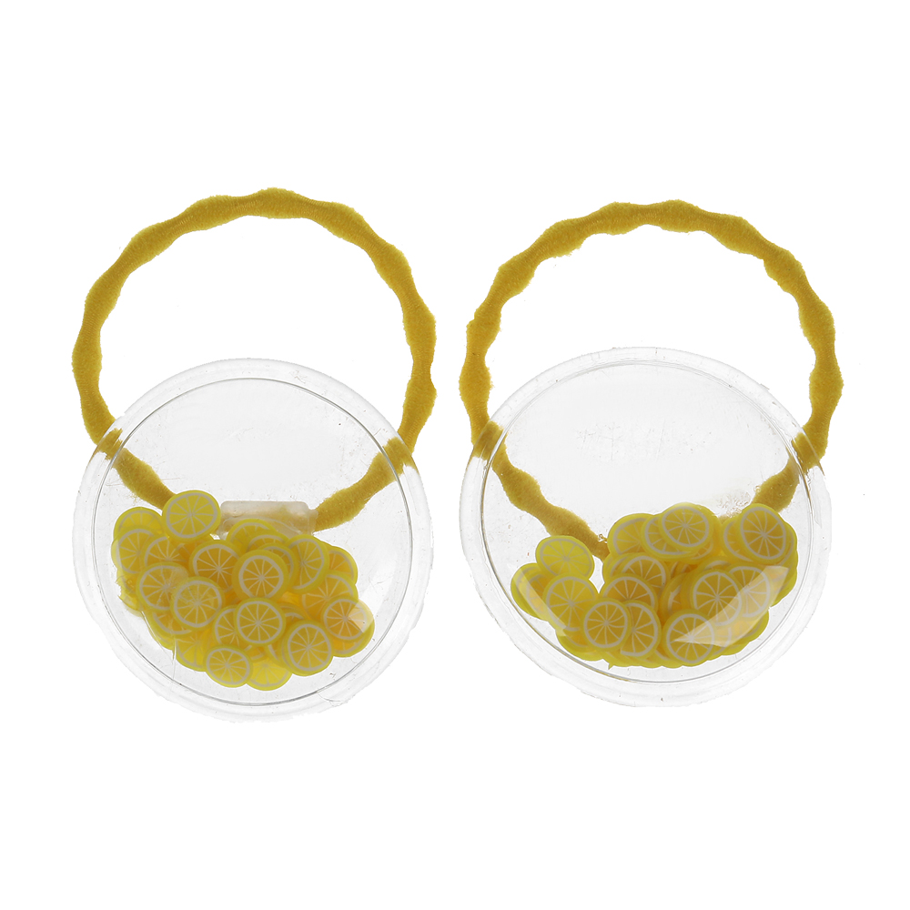 картинка Набор для волос Милая ледиTHINHAIRELASTIC-D2-EN3 Энчантималс резинки, лимон, 2 шт 