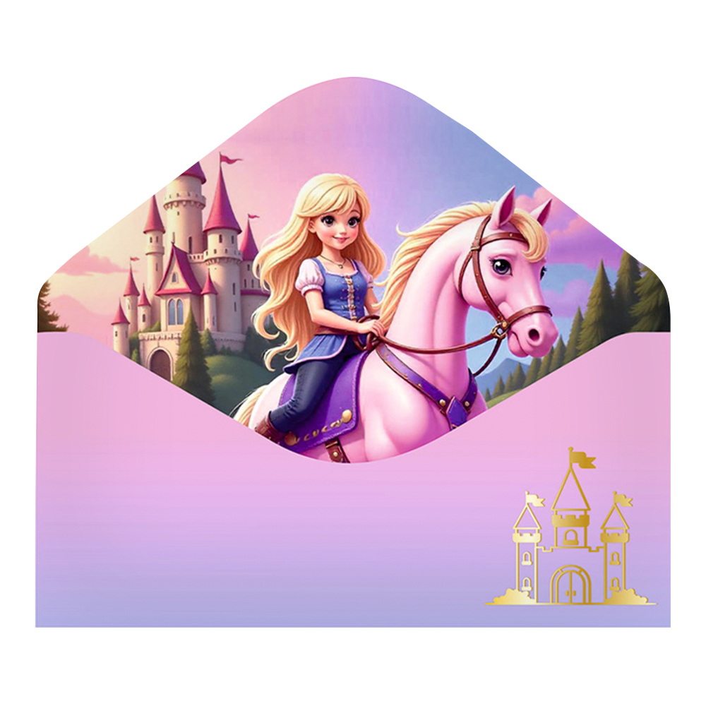 Конверт для денег ч55353к С Днем рождения, цвет: светло-розовый