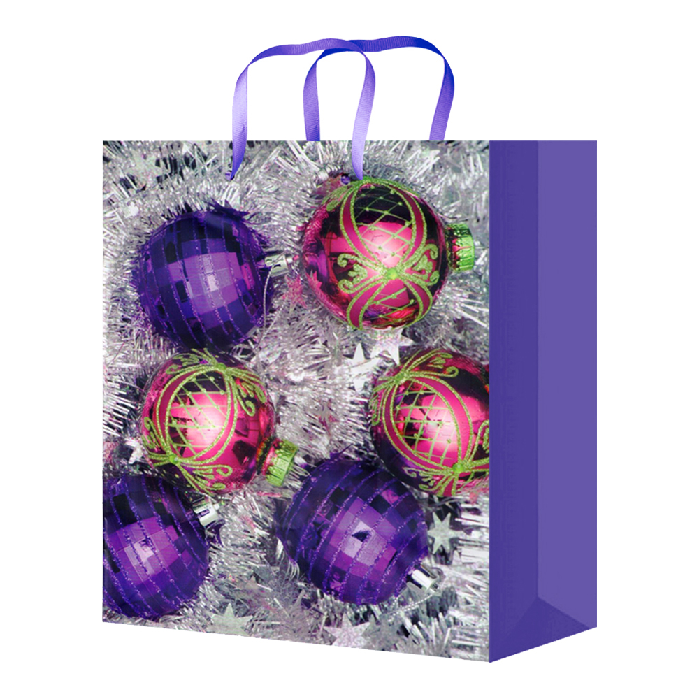 Пакет подарочный M-2376/2377/2378/2379/2380 Новогодний 18*22*10 см, микс