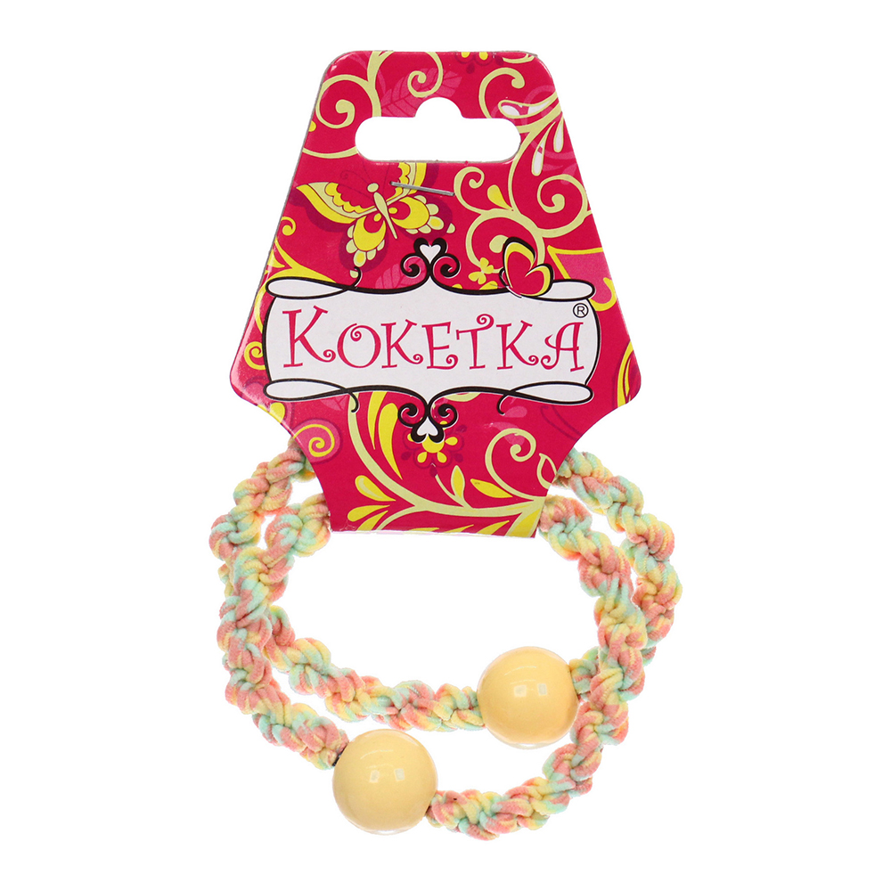 картинка Резинка для волос Кокетка 428-752 Грация, шарики, d - 5,5 см, в ассортименте, 2 шт 