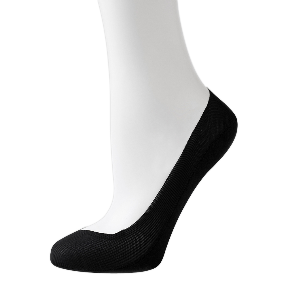 Подследники капроновые Oemen 8014 хлопк. подошва, силикон на пятке, размер 23-25, черный