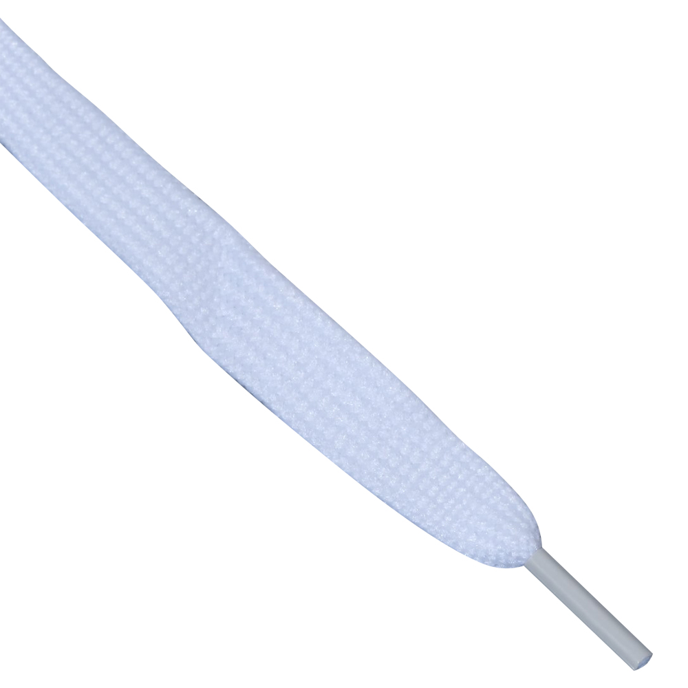 картинка Шнурки для обуви плоские 7мм, белые, 120см 1512843/1512870 