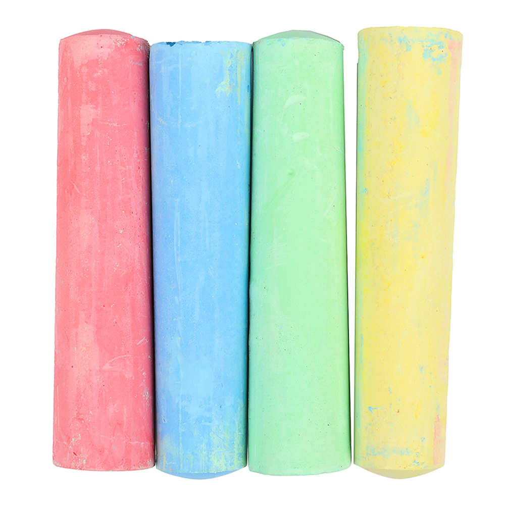 картинка Мелки для рисования MultiArt Синий трактор 100MEL4-STR-WOT квадратные, цветные, 4 цвета 