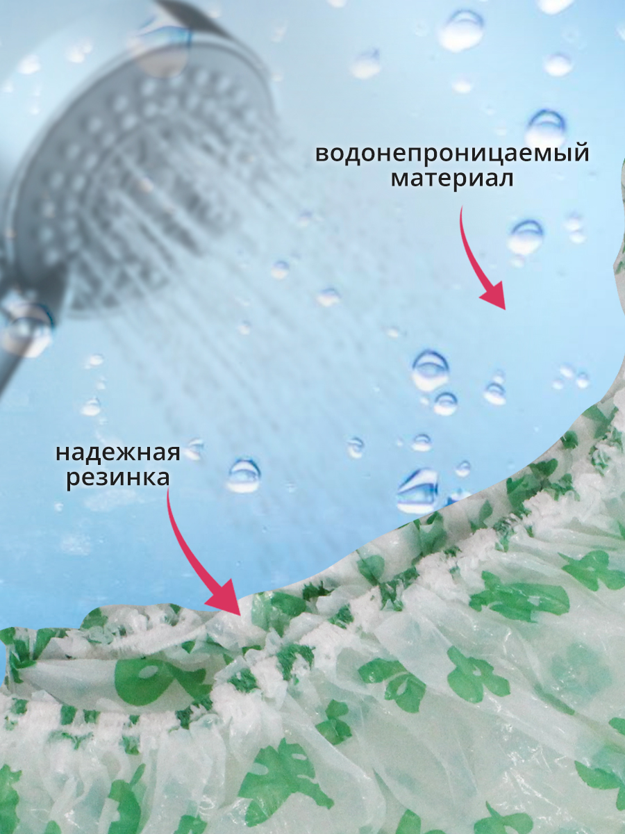 картинка Шапочка для душа, цвет зеленый 