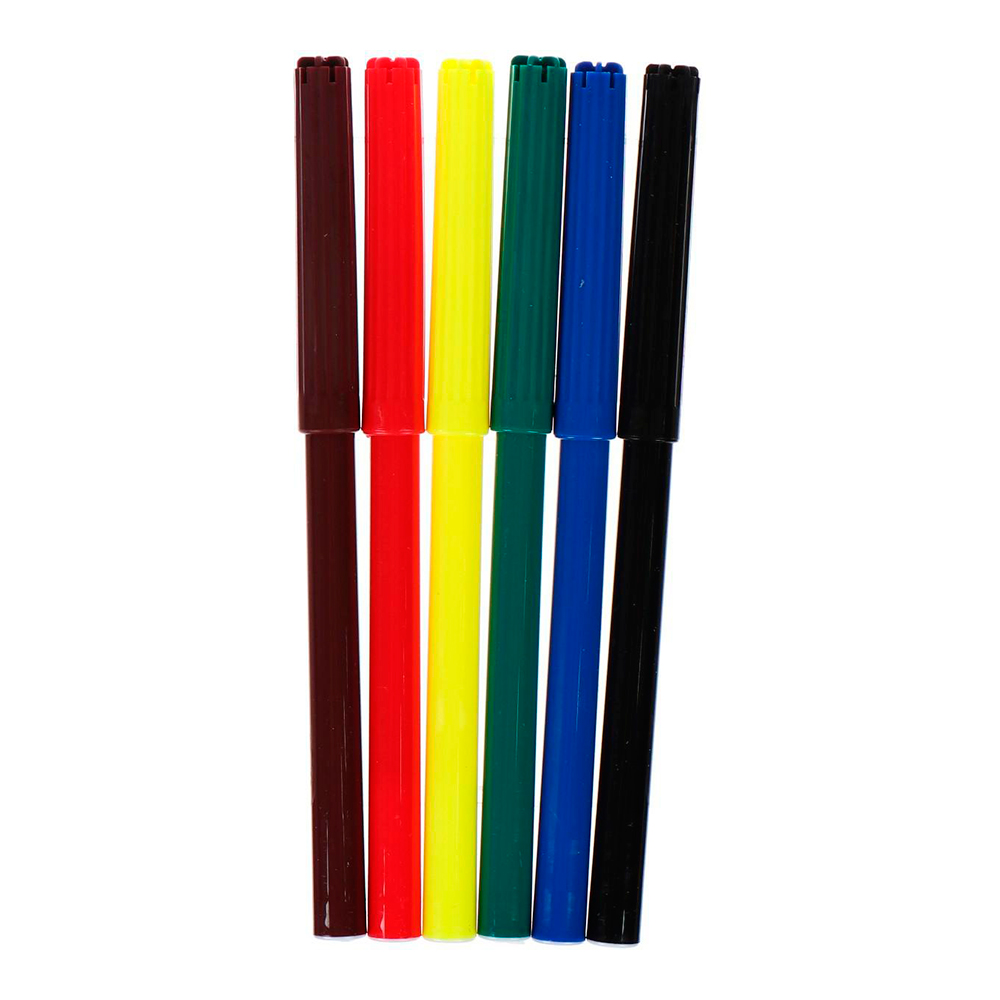 Фломастеры deVENTE Cosmo 4774756 вентилируемый колпачок, в картонной коробке, 6 цветов