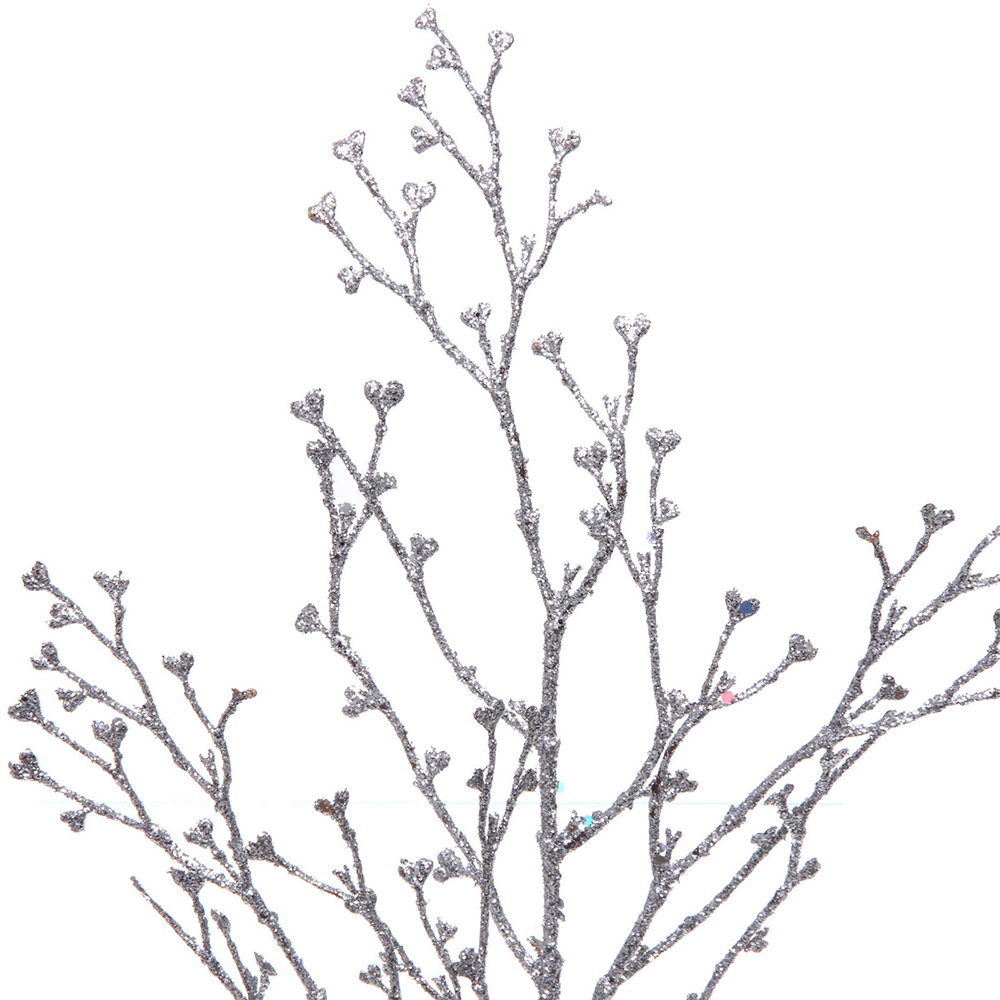 Ветка декоративная 201-3285 Зимнее древо 65 см, серебро