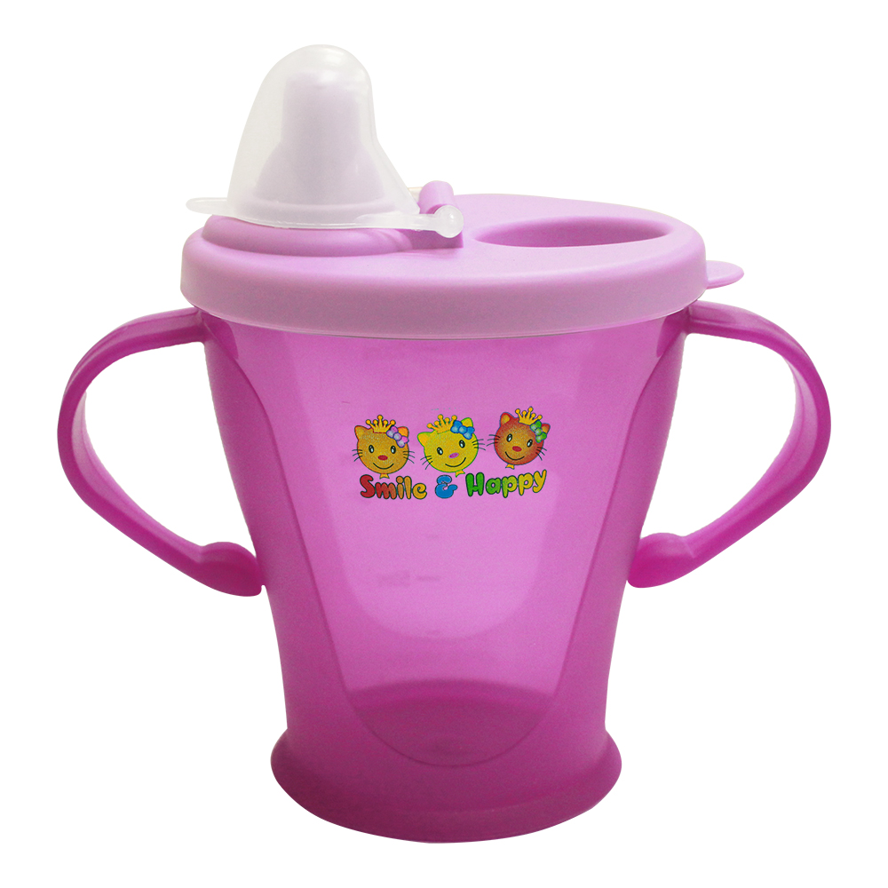 Поильник Е-319 детский пластик с крышкой, 0,3 л