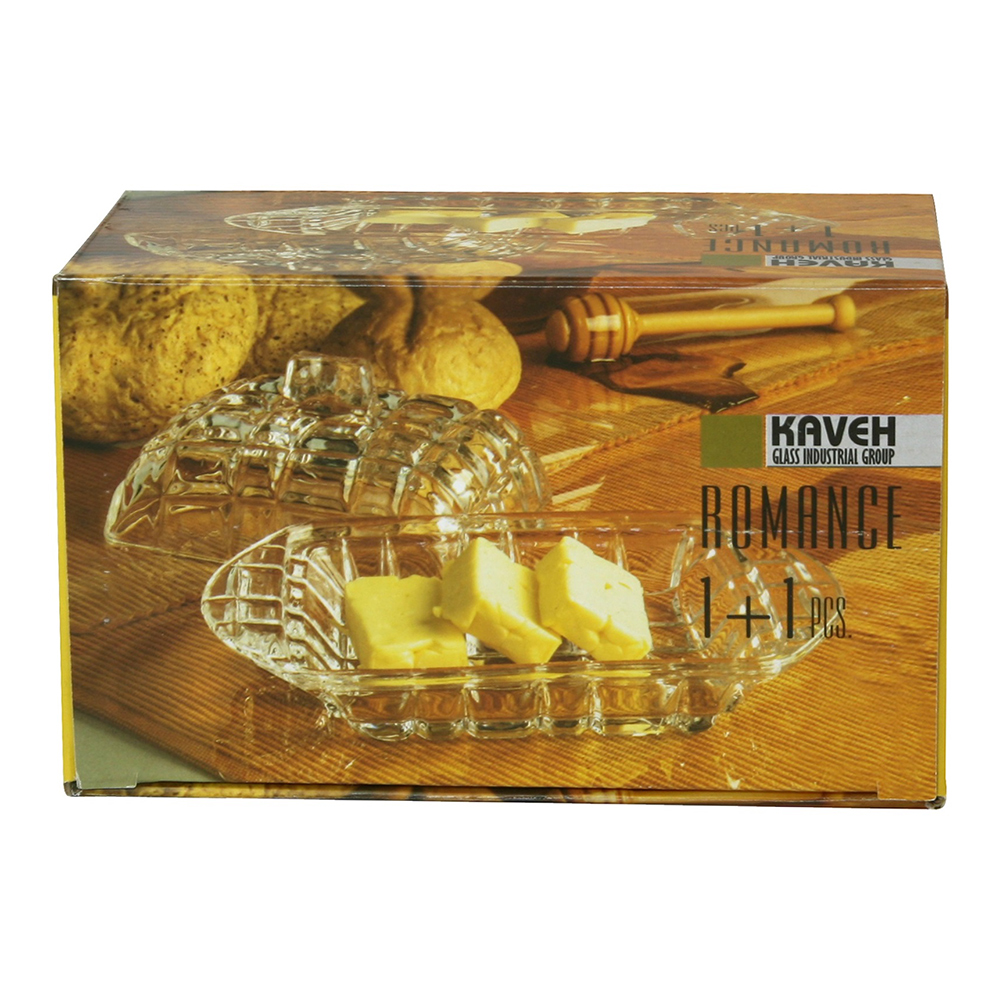 Масленка BD1179GCL с крышкой, в подарочной упаковке, стекло