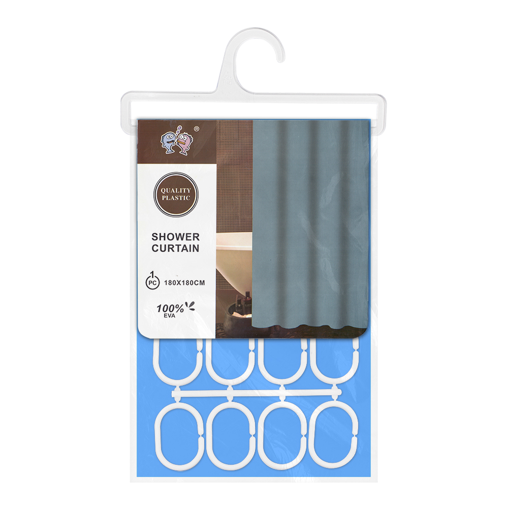 картинка Штора для ванной комнаты SHVK-06 180х180 см, голубой 