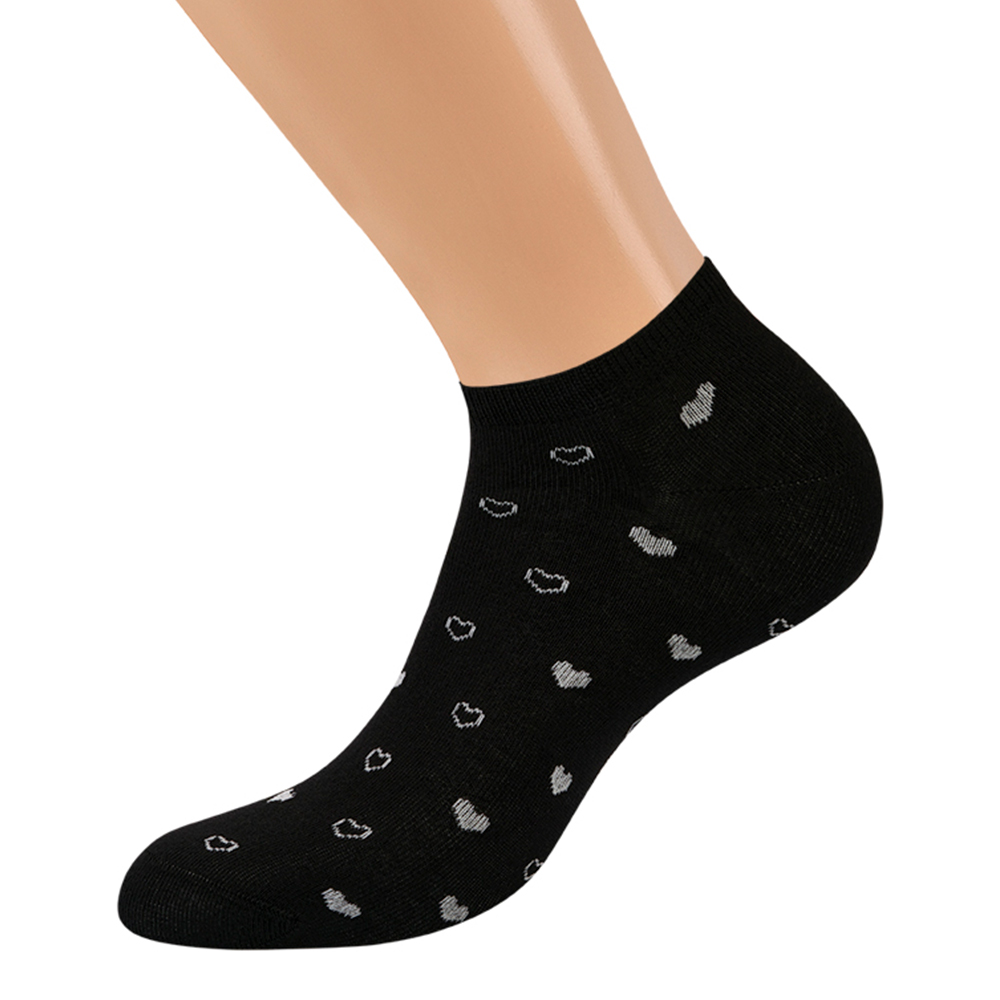 Носки женские Minimi MINI TREND 4206 укороченные с сердечками, размер 39-41, Nero