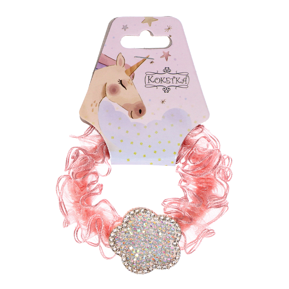 картинка Резинка для волос 428-829 Ежевика, цветочек d-5см, в ассортименте 