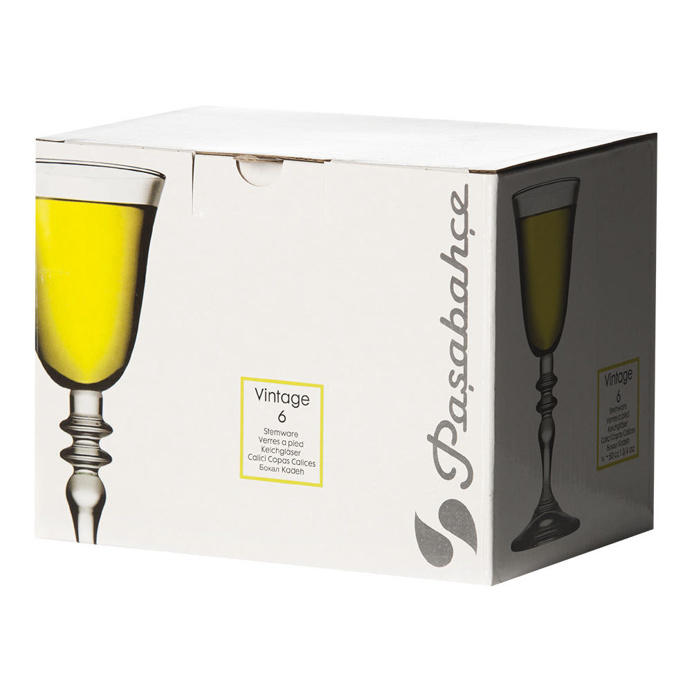 Набор рюмок Pasabahce 440182B Vintage, стекло, 50 мл, 6 шт