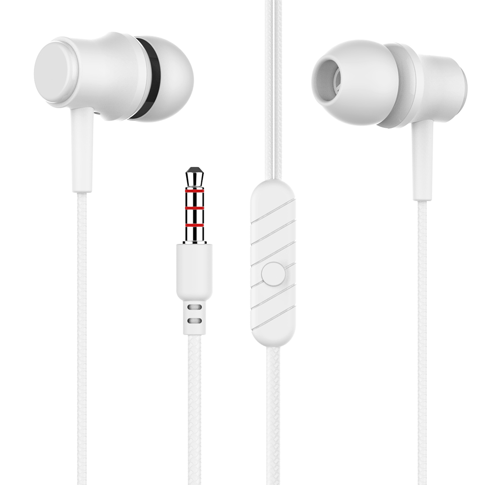 картинка Наушники MoreChoice G16 вакуумные с микрофоном без регулятора громкости, белый, 1,2 м 