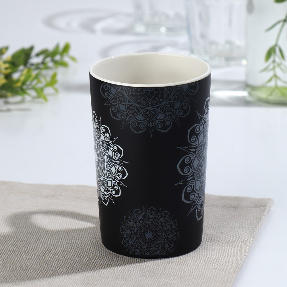 Кружка 9277906 Мандала, фарфор, белый узор, 380 мл